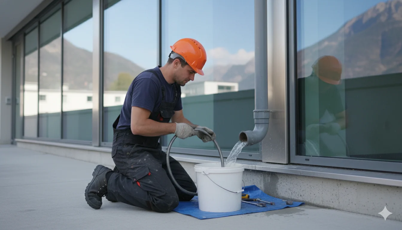 Canalisation en fonte bouchée nécessitant un débouchage